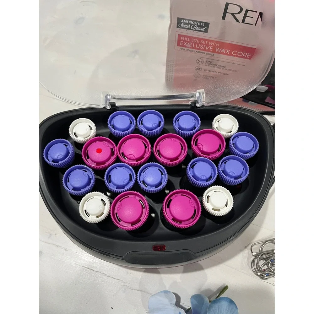 Remington H5600 Series Full‎ Set Wax Core Hair Rollers 20 Rollers Velvety